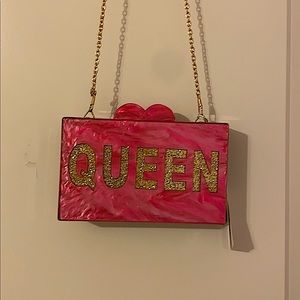 Neumann Marcus pink and Blck drama queen bag